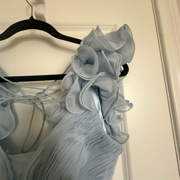 Macduggal ruffle tiered cut out chiffon gown - Picture 7 of 11